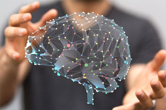 Neurofeedback digital brain with hands